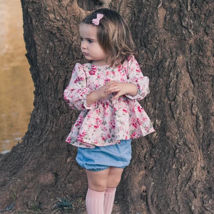 Mother nest Floral Summer Cute Girls Baby Half Sleeves Dress Cotto Puff Newborn Clothes Children Kids Flower Infant Princess (13)