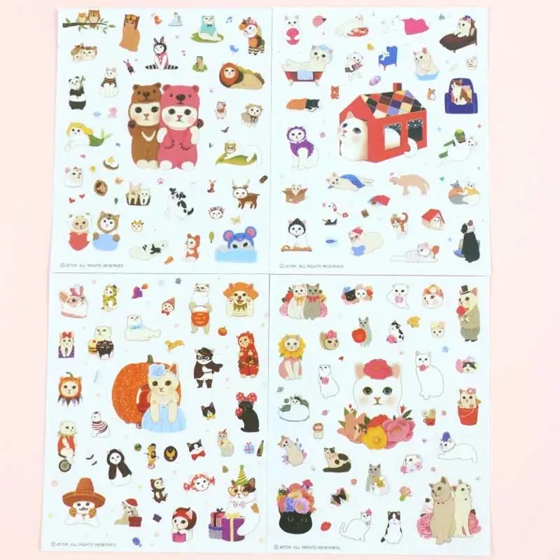 4Pcs Animal Stickers Pack Cute Cat Pegatinas Cartoon Kitty Decals Funny 3D Sticker Bomb Toys For Children On Scrapbooking
4Pcs Animal Stickers Pack Cute Cat Pegatinas Cartoon Kitty Decals Funny 3D Sticker Bomb Toys For Children On Scrapbooking