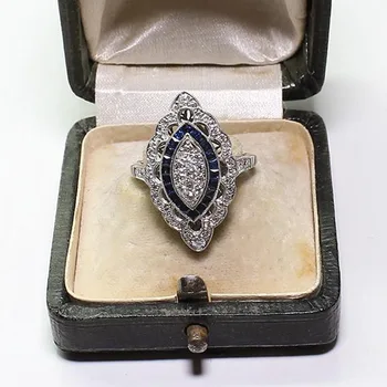 Bamos Cute Female Blue Finger Ring Big Luxury CZ Stone Ring Silver Color Jewelry Vintage Party Wedding Rings For Women
Bamos Cute Female Blue Finger Ring Big Luxury CZ Stone Ring Silver Color Jewelry Vintage Party Wedding Rings For Women