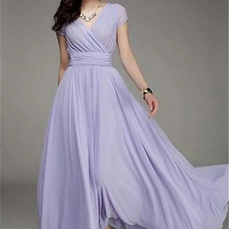 Womens Summer Dress Bohemian Long Maxi Sexy Long Boho Beach Evening Party V -Neck Chiffon Pleated Short Sleeve Dresses Vestidos
Womens Summer Dress Bohemian Long Maxi Sexy Long Boho Beach Evening Party V -Neck Chiffon Pleated Short Sleeve Dresses Vestidos