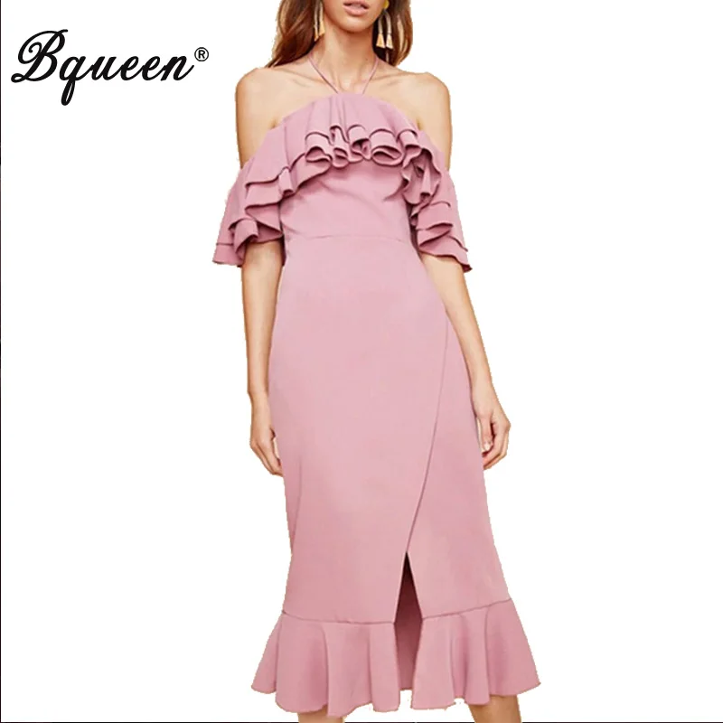 Bqueen Halter off shoulder summer dress women Ruffle backless high wasit party dress sweet pink dress female vestidos 2019 new
Bqueen Halter off shoulder summer dress women Ruffle backless high wasit party dress sweet pink dress female vestidos 2019 new
