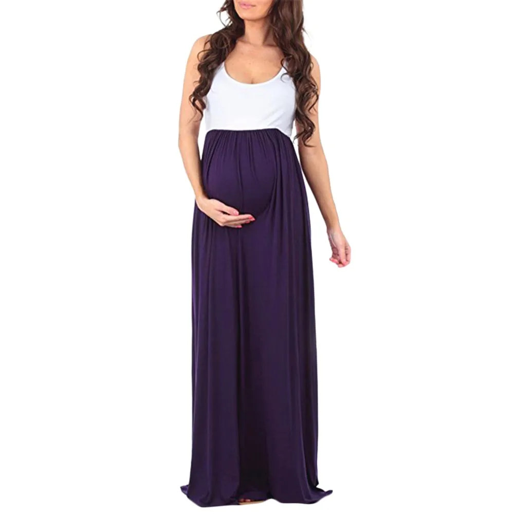 ISHOWTIENDA Women's Sleeveless Ruched Color Block Maxi Maternity Pregnancy Splicing Dress Vestidos Para Embarazadas Gravidas
ISHOWTIENDA Women's Sleeveless Ruched Color Block Maxi Maternity Pregnancy Splicing Dress Vestidos Para Embarazadas Gravidas