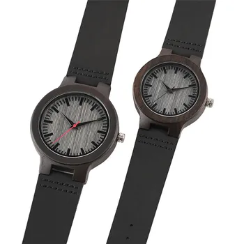 Lovers Couple Modern Fashion Quartz-watch Hand-made Ebony Wristwatch Black Genuine Leather Strap Trendy Women Clock Men Watch
Lovers Couple Modern Fashion Quartz-watch Hand-made Ebony Wristwatch Black Genuine Leather Strap Trendy Women Clock Men Watch