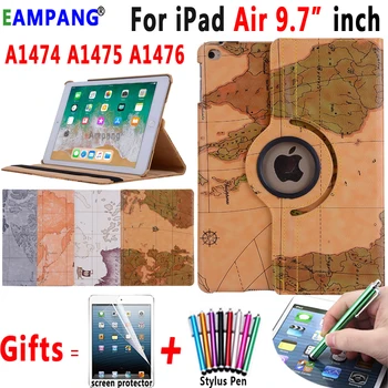 360 Degree Rotating World Map Leather Shell Case Cover for Apple iPad Air 1 iPad 5 9.7 Coque Capa Funda + Film + Pen
360 Degree Rotating World Map Leather Shell Case Cover for Apple iPad Air 1 iPad 5 9.7 Coque Capa Funda + Film + Pen