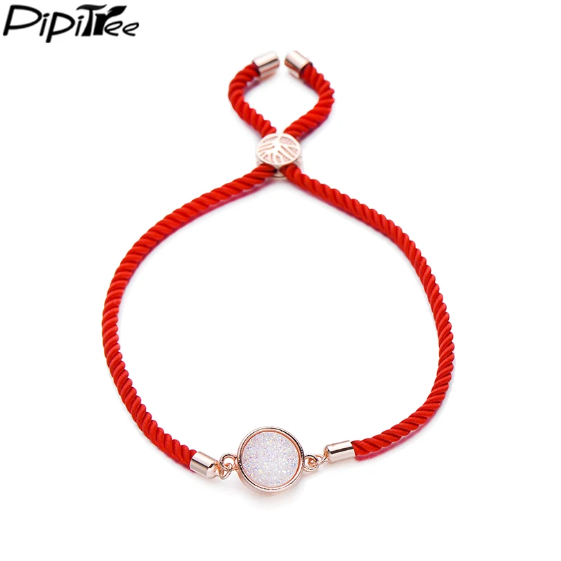 Pipitree Unique Multicolor 12MM Round Stone Charm Bracelets for Women Men Copper Adjustable Red String Bracelet Jewelry to Party
Pipitree Unique Multicolor 12MM Round Stone Charm Bracelets for Women Men Copper Adjustable Red String Bracelet Jewelry to Party