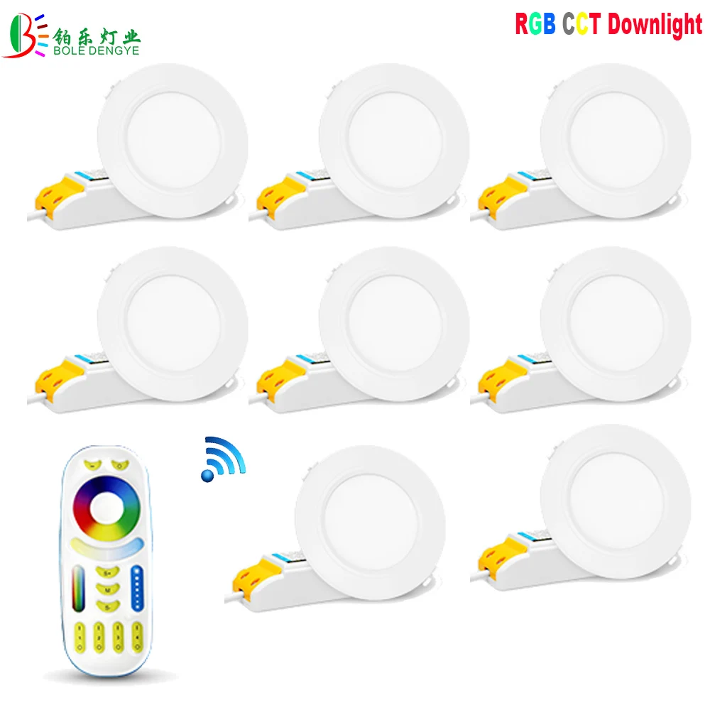 RGB CCT 6W Dimmable LED Downlight Mi Light 2.4G Touch Remote 4 Zone Wireless Controller FUT092 FUT068 Round Lamp AC85-265V
RGB CCT 6W Dimmable LED Downlight Mi Light 2.4G Touch Remote 4 Zone Wireless Controller FUT092 FUT068 Round Lamp AC85-265V