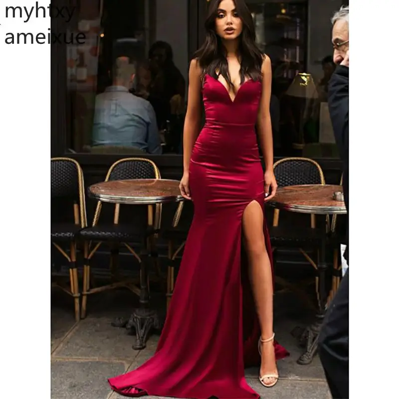 2019 New Red Sexy Women Cheap Evening Dress Plus Size With Split Mermaid Sleeveless Deep V-neck Long Evening Gown Custom Made
2019 New Red Sexy Women Cheap Evening Dress Plus Size With Split Mermaid Sleeveless Deep V-neck Long Evening Gown Custom Made