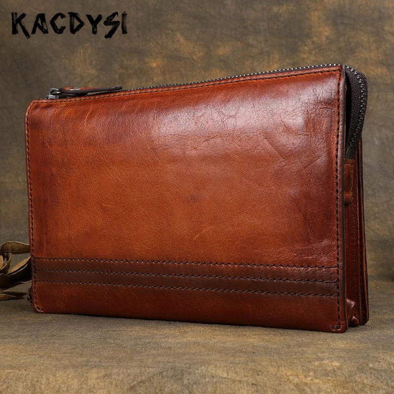Real Leather Handmade Vintage Mens Organizer Wallet High Capacity Day Clutches Wristlets Multifunction Zipper Wallet Card Holder
Real Leather Handmade Vintage Mens Organizer Wallet High Capacity Day Clutches Wristlets Multifunction Zipper Wallet Card Holder