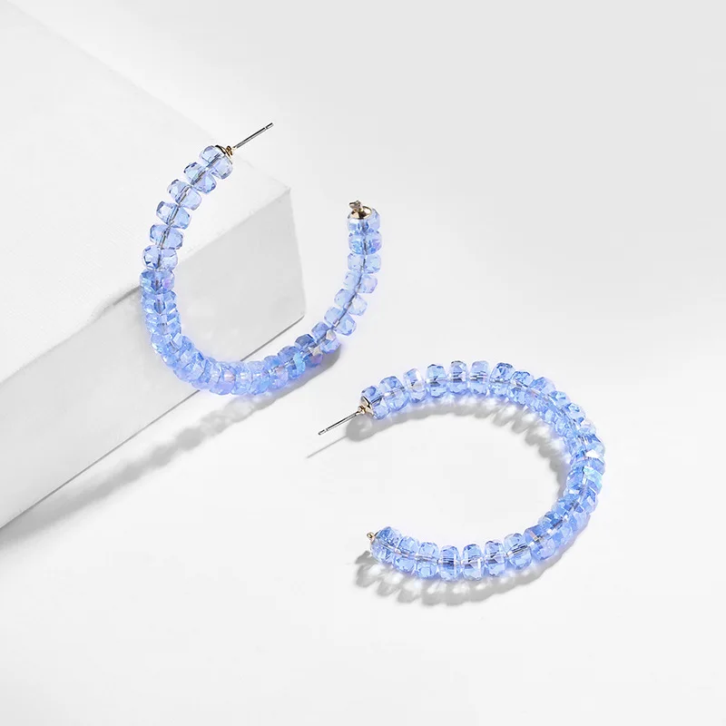 Korea Charm Purple Crystal Beads Large Hoop Earring for Women 2019 Transparent Round Geometry Statement Jewelry Wedding Female
Korea Charm Purple Crystal Beads Large Hoop Earring for Women 2019 Transparent Round Geometry Statement Jewelry Wedding Female