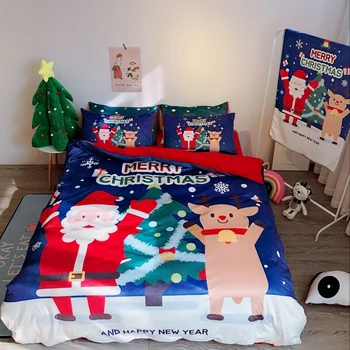 Cartoon Santa Claus Elk Fleece Fabric Bedding Set Flannel Duvet Cover Bed sheet Bed Linen Pillowcases Christmas Gifts For child
Cartoon Santa Claus Elk Fleece Fabric Bedding Set Flannel Duvet Cover Bed sheet Bed Linen Pillowcases Christmas Gifts For child