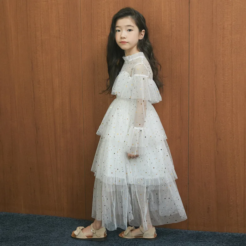 2019 Spring Summer New Girl Dresses Cotton Lace Mesh O-neck Full Sleeve Little Stars Princess Dress Cute Big Girls Party Dress
2019 Spring Summer New Girl Dresses Cotton Lace Mesh O-neck Full Sleeve Little Stars Princess Dress Cute Big Girls Party Dress