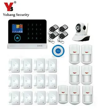 Yobang Security-RFID Tags Intelligent GPRS Home Alarm System WiFi Security Alarme Metal Remote Wirelss Blue Siren Camera Monitor
Yobang Security-RFID Tags Intelligent GPRS Home Alarm System WiFi Security Alarme Metal Remote Wirelss Blue Siren Camera Monitor