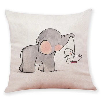 Cushion Cover Gift Cute Little Elephant Pattern One side Printed linen Sofa Car Home Decorative Throw Pillow Case Cojines
Cushion Cover Gift Cute Little Elephant Pattern One side Printed linen Sofa Car Home Decorative Throw Pillow Case Cojines