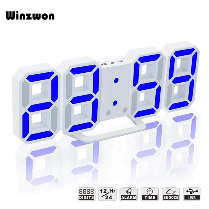 Creative 3D Table Clock LED Display Digital Alarm Clock Modern Snooze Night Clock Home Office 12/24 Hours Electronic Desk Clock
Creative 3D Table Clock LED Display Digital Alarm Clock Modern Snooze Night Clock Home Office 12/24 Hours Electronic Desk Clock