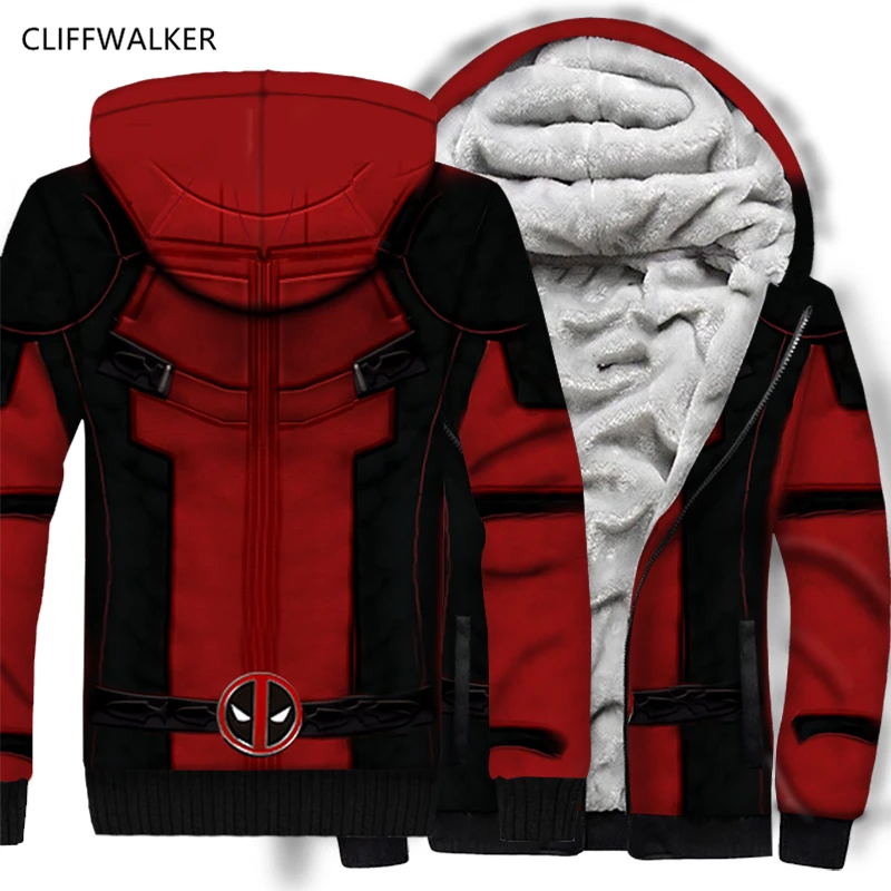 DropShipping Superhero Deadpool 3D Print Hoodie Autumn Winter Hip Hop Thicken Sweatshirts Zipper Flannel Hooded Coat US Size
DropShipping Superhero Deadpool 3D Print Hoodie Autumn Winter Hip Hop Thicken Sweatshirts Zipper Flannel Hooded Coat US Size