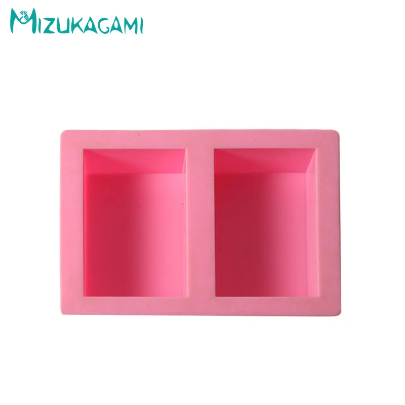 New 2 Even Square Brick Shape Chocolate Silicone Mold Fondant Cake Decoration Tools DIY Handmade Soap DJ-01427 | Дом и сад