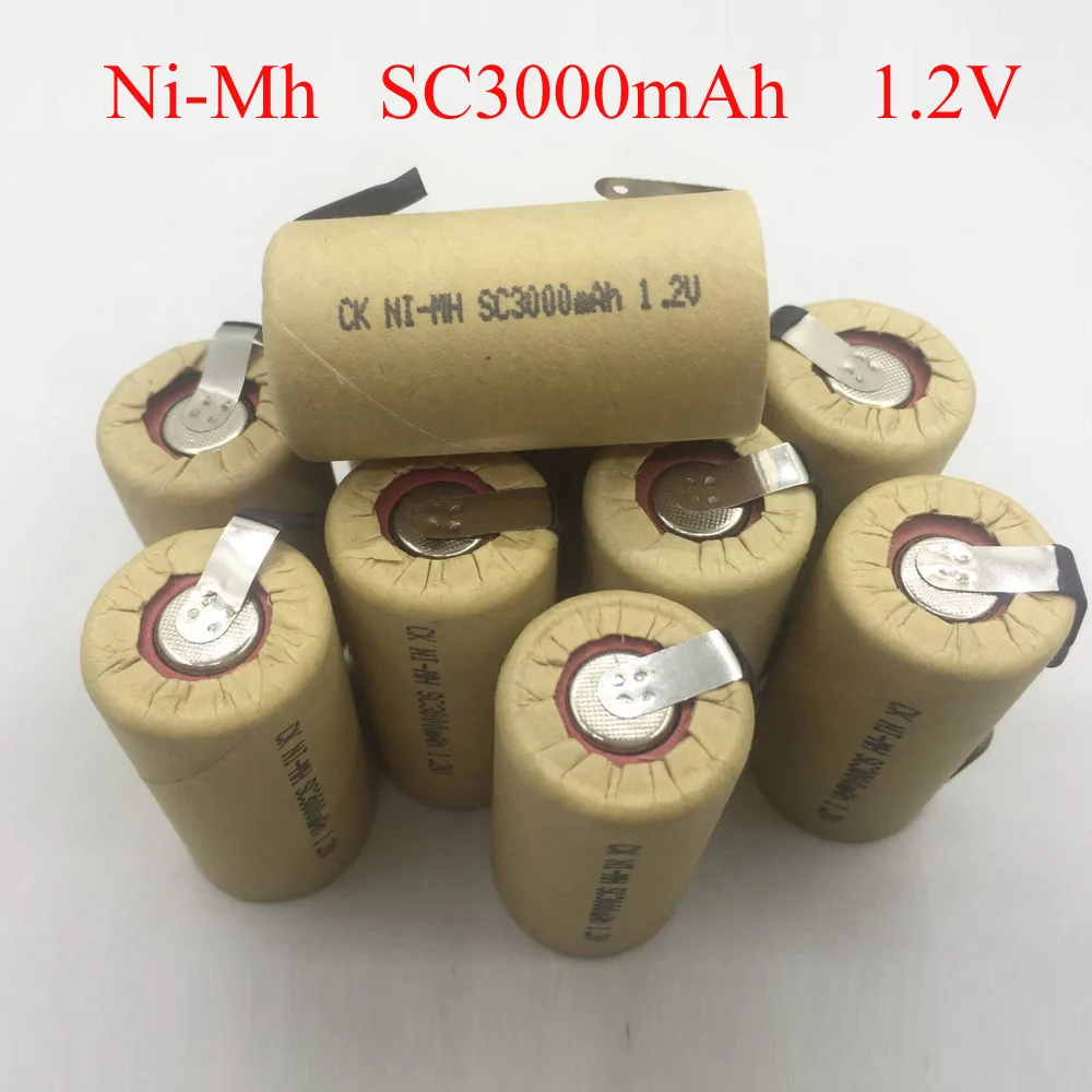 SORAVESS 10PCS 1.2V Ni Mh SC3000mAh Battery Rechargeable Batteries With Welding Tabs Points For Charging Drill Hand Drill
SORAVESS 10PCS 1.2V Ni Mh SC3000mAh Battery Rechargeable Batteries With Welding Tabs Points For Charging Drill Hand Drill