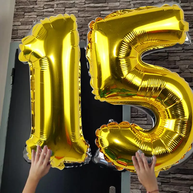 1 x 34 /"de oro número/' 5/' De Aluminio De Globos Decoración