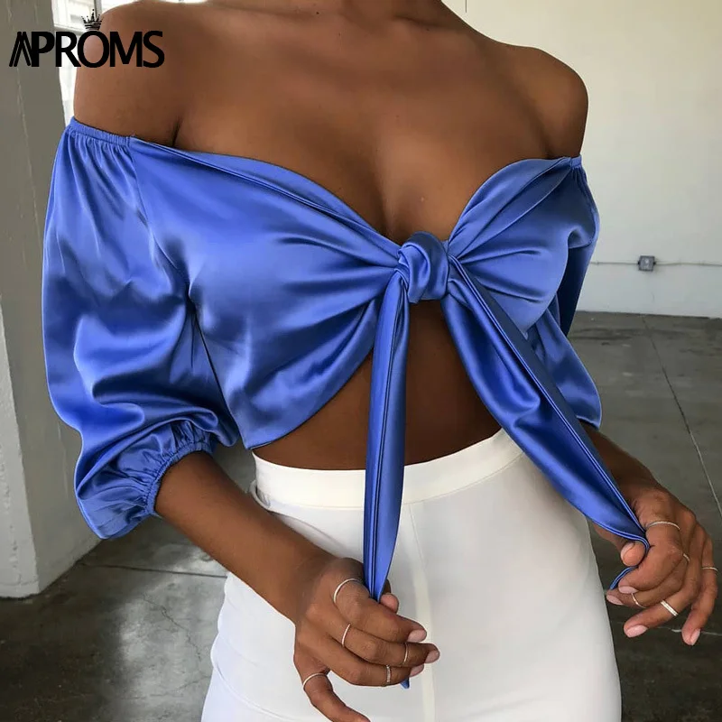 Aproms Sexy Bow Tie Strapless Crop Top Women Elegant Off Shoulder Half Sleeve Summer Tank Tops Women High Street Fashion Tees
Aproms Sexy Bow Tie Strapless Crop Top Women Elegant Off Shoulder Half Sleeve Summer Tank Tops Women High Street Fashion Tees