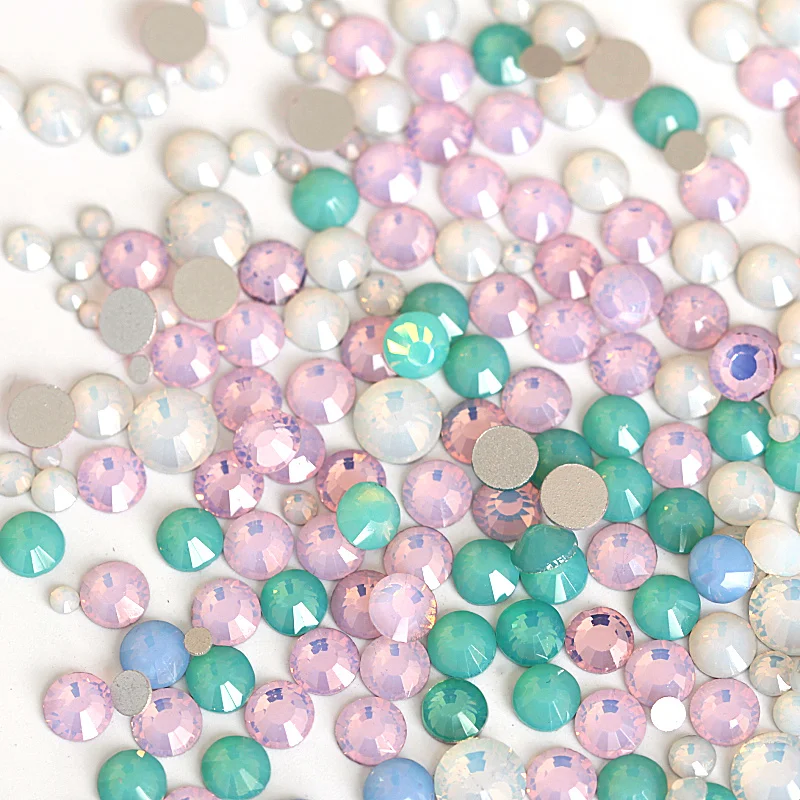 Mix Opal Colors Or Mix Opal Size Color ss3/sss6/ss8/ss10/ss12 Flatback Glass stone Glue On Non Hotfix Rhinestone for Nail Y3796
Mix Opal Colors Or Mix Opal Size Color ss3/sss6/ss8/ss10/ss12 Flatback Glass stone Glue On Non Hotfix Rhinestone for Nail Y3796