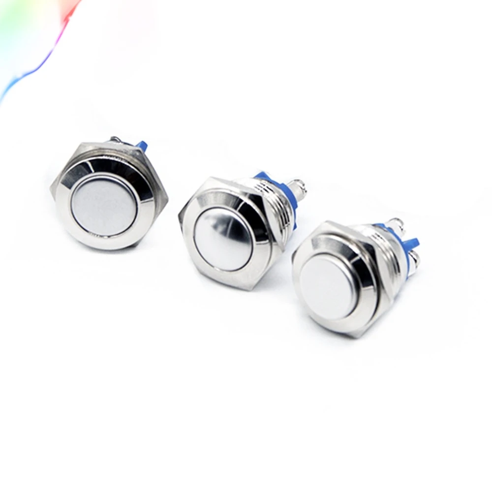 16mm Metal Push Button Switch IP67 Waterproof Nickel plated brass press button Self-reset 1NO High/Flat/Shape Round Momentary
16mm Metal Push Button Switch IP67 Waterproof Nickel plated brass press button Self-reset 1NO High/Flat/Shape Round Momentary
