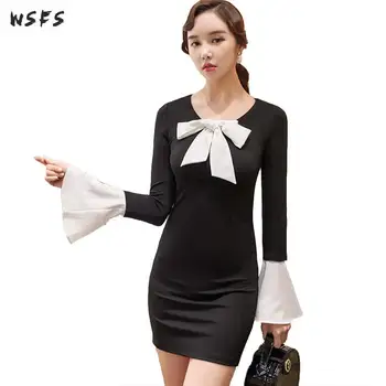 Autumn Black Dresses Womens Vneck Long Flare Sleeve Dress Elegant Vintage Sexy Party Ruffles Office Ladies Mini Pencil Dress
Autumn Black Dresses Womens Vneck Long Flare Sleeve Dress Elegant Vintage Sexy Party Ruffles Office Ladies Mini Pencil Dress