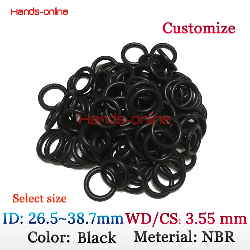 CS 3.55mm select ID 26.5 28 30 31.5 32.5 33.5 34.5 35.5 36.5 37.5 38.7 mm Oil Resistant NBR Nitrile O-Ring Rubber Sealing Ring
CS 3.55mm select ID 26.5 28 30 31.5 32.5 33.5 34.5 35.5 36.5 37.5 38.7 mm Oil Resistant NBR Nitrile O-Ring Rubber Sealing Ring