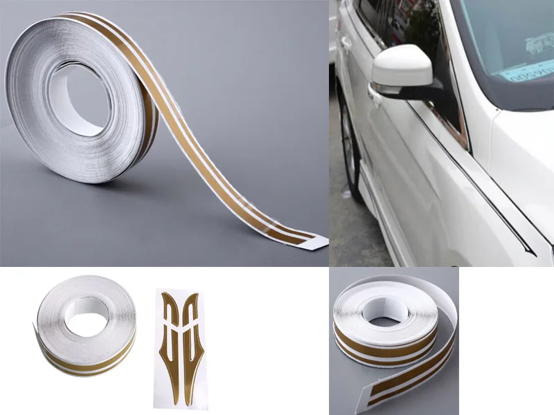 Car-styling Hot 12mm 1/2" PinStripe Pin Stripe 3 Color Tape Decal Sticker Steamline White/Gold/Silver Double line
Car-styling Hot 12mm 1/2" PinStripe Pin Stripe 3 Color Tape Decal Sticker Steamline White/Gold/Silver Double line