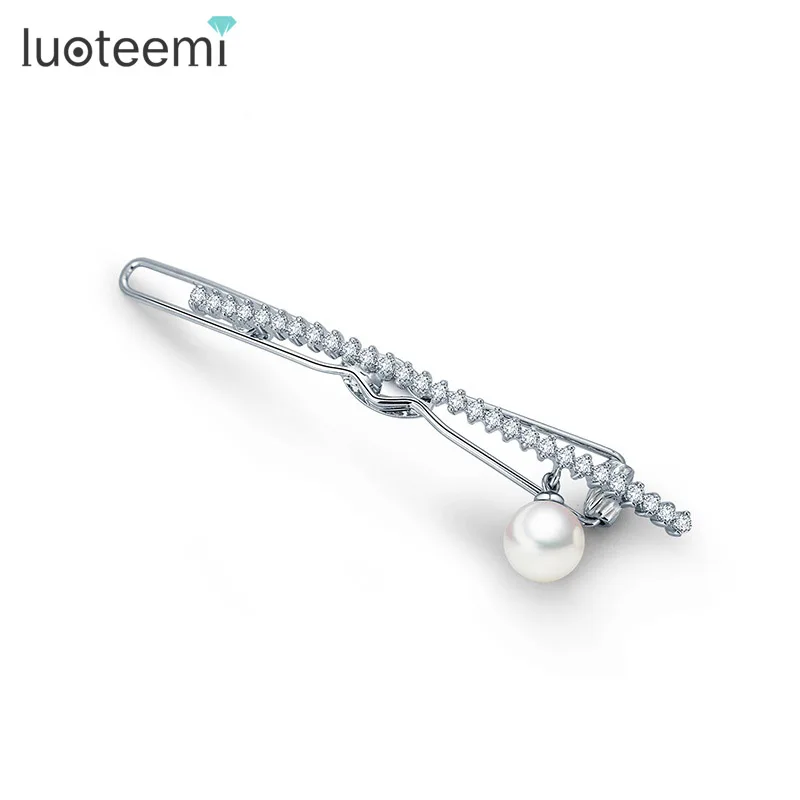 LUOTEEMI Women Bridesmaid's Cubic Zirconia Rhinestone Simulated-Pearl Hair Clip For Fashion Wedding Jewelry White Gold-Color
LUOTEEMI Women Bridesmaid's Cubic Zirconia Rhinestone Simulated-Pearl Hair Clip For Fashion Wedding Jewelry White Gold-Color