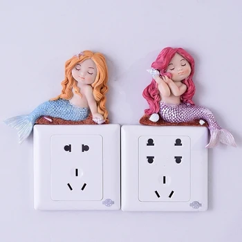 Lovely 3D Mermaid Switch Box Socket Wall Stickers Sea-maid Princess Baby Room Miniature Aquamarine Home Decoration Accessories
Lovely 3D Mermaid Switch Box Socket Wall Stickers Sea-maid Princess Baby Room Miniature Aquamarine Home Decoration Accessories