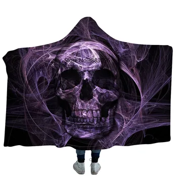Dark Purple Halloween Skull 3D Printed Plush Hooded Blanket for Adults Kid Warm Wearable Fleece Throw Blankets
Dark Purple Halloween Skull 3D Printed Plush Hooded Blanket for Adults Kid Warm Wearable Fleece Throw Blankets