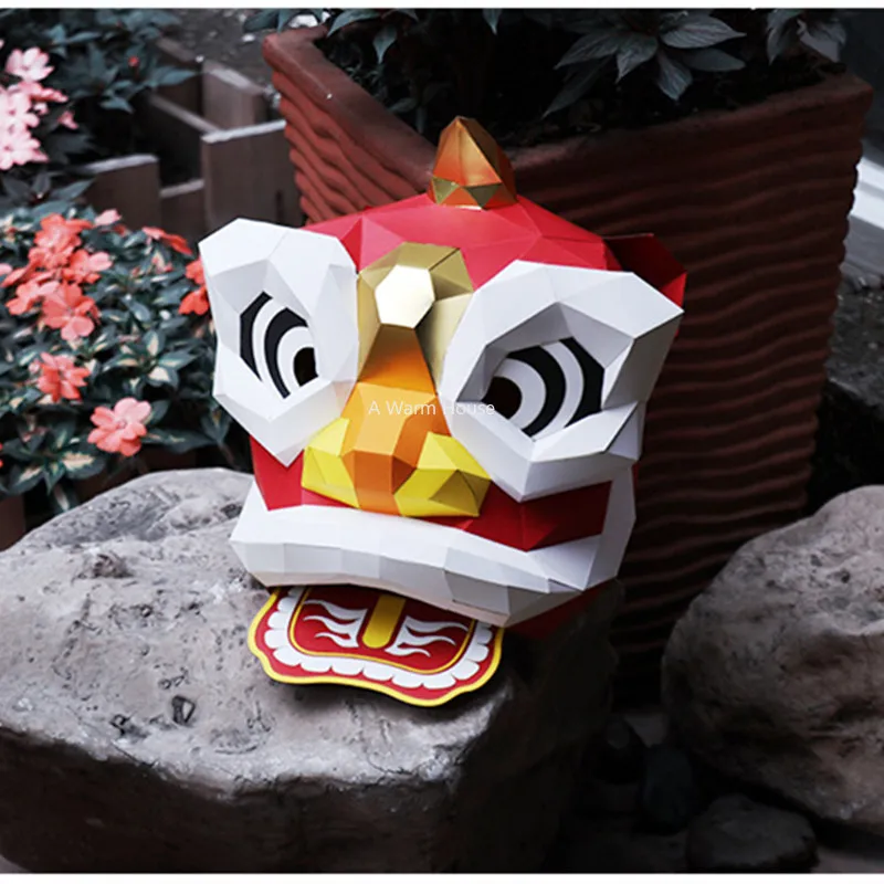 Halloween Dancing Lion Head Mask DIY Masks Party Masquerade Cosplay Mascara Traditional Chinese Style Souvenir Stage Prop Masque 
Halloween Dancing Lion Head Mask DIY Masks Party Masquerade Cosplay Mascara Traditional Chinese Style Souvenir Stage Prop Masque