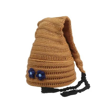 New Winter Cute Long Braid Wool Women Hats Fashion Korean Version Of Autumn And Winter Flowers Cute Knit Hat For Girls HC51
New Winter Cute Long Braid Wool Women Hats Fashion Korean Version Of Autumn And Winter Flowers Cute Knit Hat For Girls HC51