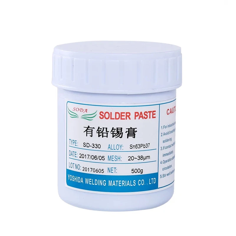 500g No-Clean SMT Lead-Bearing LED BGA Solder Flux Paste Mobile Phone Chip Repair Electrical Conductivity Is Strong Sn63Pb37 | Инструменты