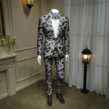 Xm Geeki Men'S Fashion Suit Jackets Mans Wedding Dress Two-Piece Suits Black Suit British Style Jackets Gray Blazer 365Tz42
Xm Geeki Men'S Fashion Suit Jackets Mans Wedding Dress Two-Piece Suits Black Suit British Style Jackets Gray Blazer 365Tz42
