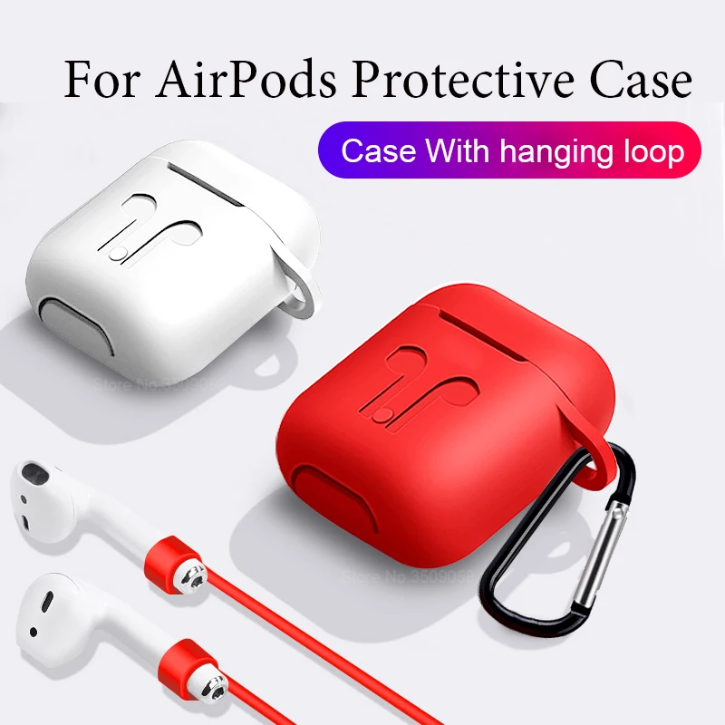 Earphone Case For Apple Airpods strap Soft Silicone headphone Case Earphone accessories Protective wireless bluetooth Cover
Earphone Case For Apple Airpods strap Soft Silicone headphone Case Earphone accessories Protective wireless bluetooth Cover