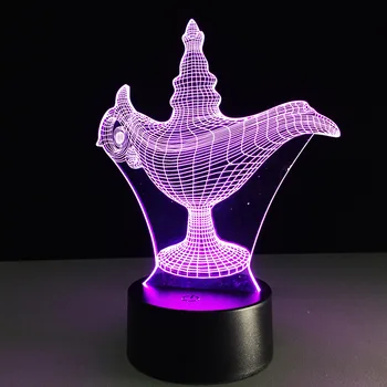 Aladdin's lamp 3D 7 color night light LED bedside lamp living room holiday gift visual small lamp 109
Aladdin's lamp 3D 7 color night light LED bedside lamp living room holiday gift visual small lamp 109