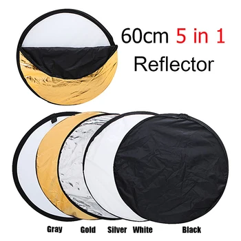 24" 5 In 1 Portable Collapsible Light Round PhotographyAccessories Reflector For Studio Multi Photo Disc 60cm Dropshipping
24" 5 In 1 Portable Collapsible Light Round PhotographyAccessories Reflector For Studio Multi Photo Disc 60cm Dropshipping