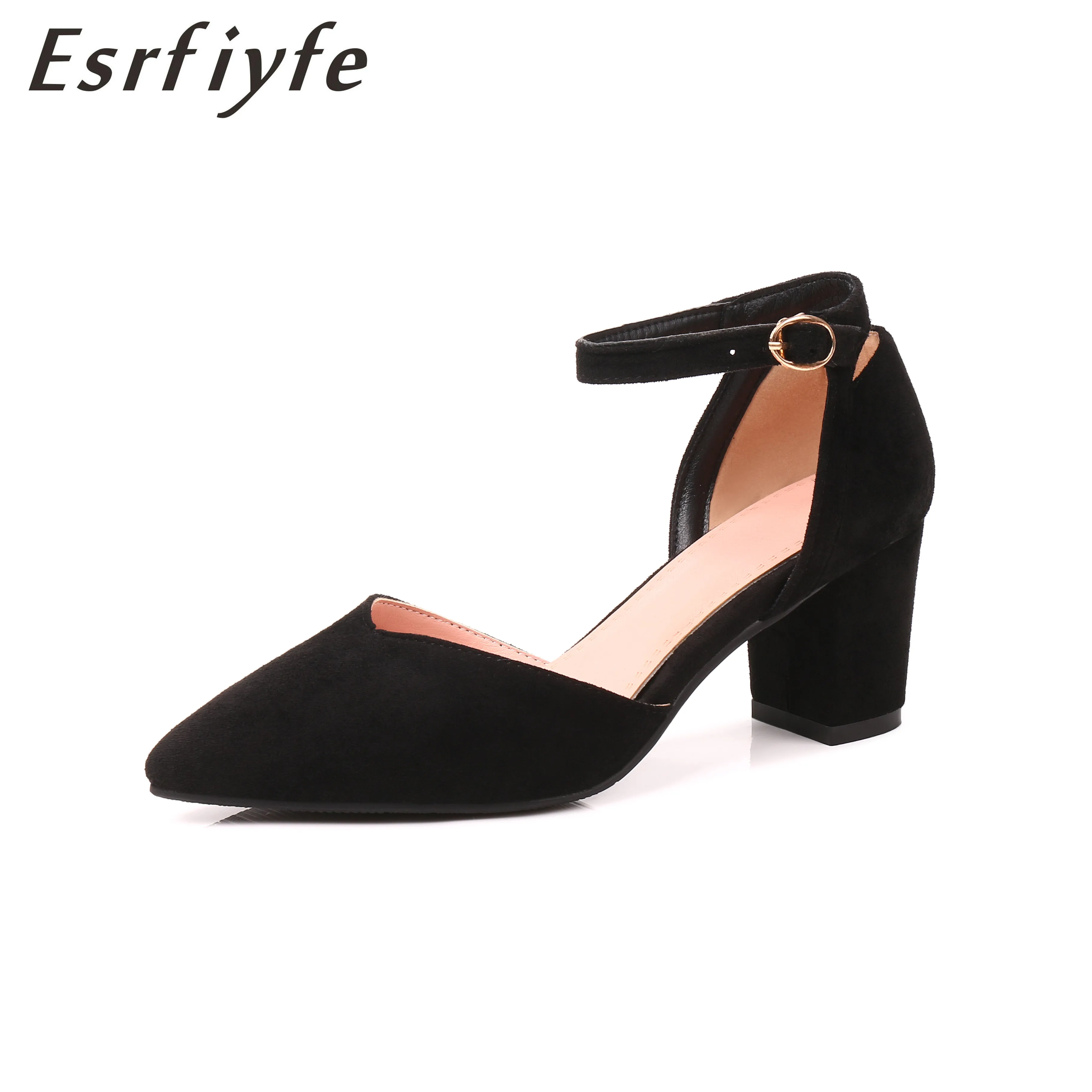 ESRFIYFE 2018 New Fashion Buckle Pumps Women Sweet Square Heels High Heels Point Toe Party Wedding Shoes Woman Daily Shoes
ESRFIYFE 2018 New Fashion Buckle Pumps Women Sweet Square Heels High Heels Point Toe Party Wedding Shoes Woman Daily Shoes