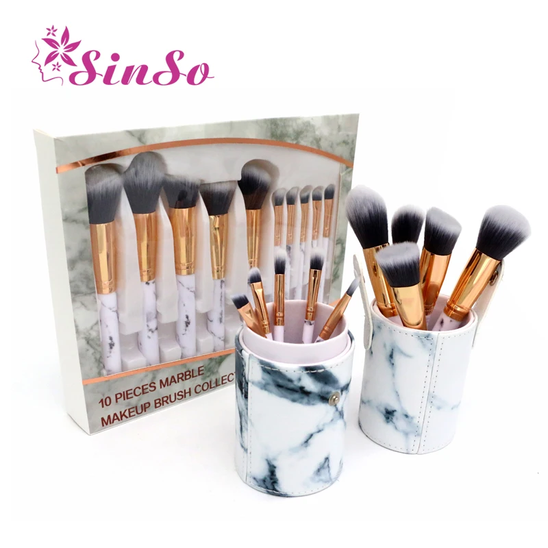 SinSo 10Pcs High Quality Makeup Brushes Professional Set Marbling Make Up Brushes Kit Powder Foundation Cosmetic Makeup Tools
SinSo 10Pcs High Quality Makeup Brushes Professional Set Marbling Make Up Brushes Kit Powder Foundation Cosmetic Makeup Tools