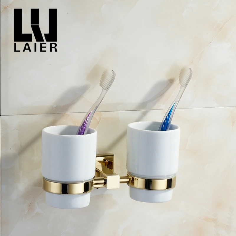 gold tooth brush holder brass double cup holders square design Bathroom Accessories Gold style embedded
gold tooth brush holder brass double cup holders square design Bathroom Accessories Gold style embedded