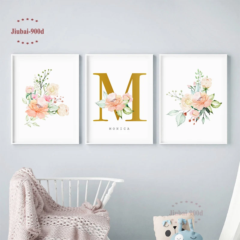Personalized Name Custom Poster Flowers Baby Room Wall Decoration Nursery Posters And Prints Canvas Painting Wall Art SAN101
Personalized Name Custom Poster Flowers Baby Room Wall Decoration Nursery Posters And Prints Canvas Painting Wall Art SAN101