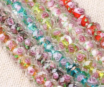 Faceted Glass Beads Murano Lampwork Flower Beads Rondelle Charms 12mm for DIY Jewelry Making Women Bracelet Accessories
Faceted Glass Beads Murano Lampwork Flower Beads Rondelle Charms 12mm for DIY Jewelry Making Women Bracelet Accessories