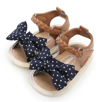 Canvas bow Soft Sole PU Baby girls First Walkers Shoes Fashion spot summer Prewalkers toddler moccasins Newest for 0-18M 
Canvas bow Soft Sole PU Baby girls First Walkers Shoes Fashion spot summer Prewalkers toddler moccasins Newest for 0-18M