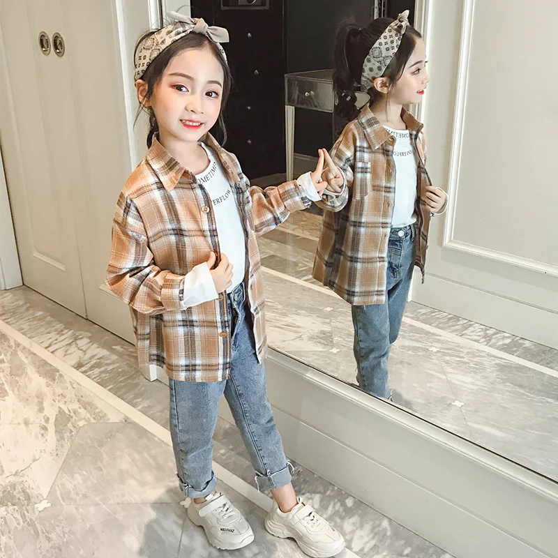 girls shirt 4-13 years old Cotton Spring and autumn Cotton and linen style shirt fashion Korean casual plaid children's gift
girls shirt 4-13 years old Cotton Spring and autumn Cotton and linen style shirt fashion Korean casual plaid children's gift