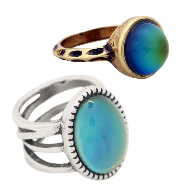 2PCS Vintage Bohemia Retro Color Change Mood Ring Emotion Feeling Changeable Ring Temperature Control Ring for Women RG002-RS018
2PCS Vintage Bohemia Retro Color Change Mood Ring Emotion Feeling Changeable Ring Temperature Control Ring for Women RG002-RS018