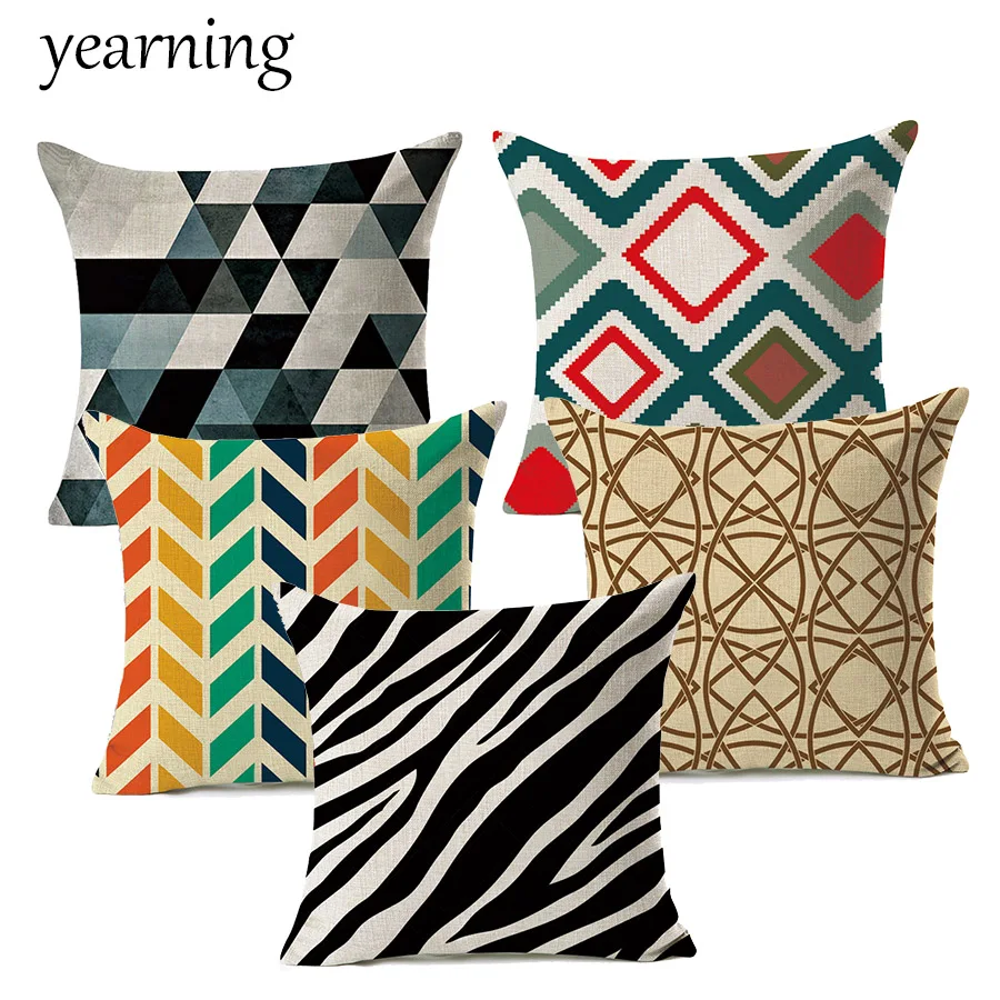 Geometric Pattern Cushion Cover Striped Diamond Printed Linen Cotton Pillow Case Decoration Home Bedroom Throw Pillow Cover
Geometric Pattern Cushion Cover Striped Diamond Printed Linen Cotton Pillow Case Decoration Home Bedroom Throw Pillow Cover