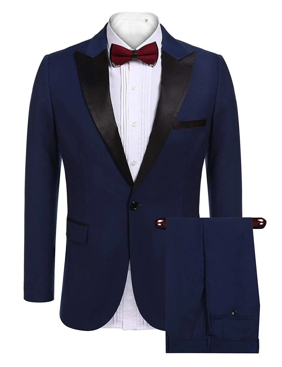 Navy Blue Mens Suits Jacket Pants Slim Fit Formal Dress Men Suit Set Wedding Suits 2 Piece Groom Tuxedos (Jacket+Pants+Tie)
Navy Blue Mens Suits Jacket Pants Slim Fit Formal Dress Men Suit Set Wedding Suits 2 Piece Groom Tuxedos (Jacket+Pants+Tie)