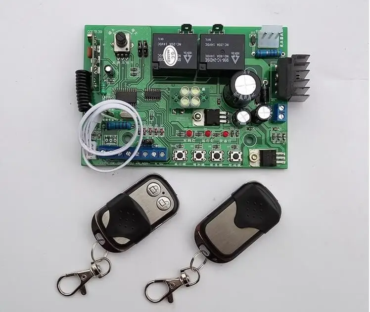 garage gate door opener motor PCB mainboard motherboard controller with 2 remote controls(24VDC use)
garage gate door opener motor PCB mainboard motherboard controller with 2 remote controls(24VDC use)