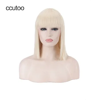 ccutoo 40cm Blonde /Black Flat Bangs Short Straight High Temperature Fiber Party Synthetic Hair Cosplay Wigs + Wig Cap
ccutoo 40cm Blonde /Black Flat Bangs Short Straight High Temperature Fiber Party Synthetic Hair Cosplay Wigs + Wig Cap